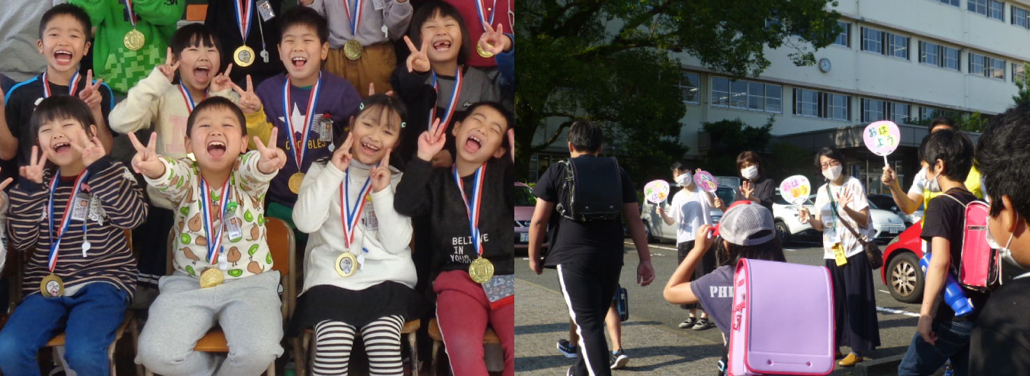 春日市立春日小学校 春日市立春日小学校は地域の文化と伝統を愛し、意欲にあふれ、チャレンジし続ける子ども育成を目指しています